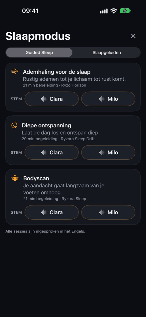 RYZORA Guided Sleep sessions